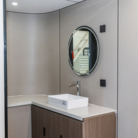 Maison capsule de 28 m² avec verre panoramique à faible émissivité, maison capsule préfabriquée pour l'hébergement en hôtel-resort