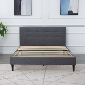 Juego de Muebles de Dormitorio de Estilo Europeo Moderno, <span class=keywords><strong>Cama</strong></span> Doble con Estructura de Madera, Tapicería de Cuero PU, <span class=keywords><strong>Cama</strong></span> Suave, Nuevo Precio de Descuento en Oferta - Product Image 2