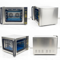 Four à convection électrique commercial d'occasion avec thermostat réglable, 4 plateaux, protection contre la surchauffe pour restaurant, boulangerie, gâteaux, pain