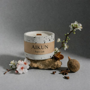 Reusable Thick Wall Frosted Heat Resistant Luxury Scented <b>Candle</b> Ceramic Jar Container For Home Fragrance Wholesale - Product Image 3