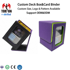   Boîte de rangement portable de luxe en cuir PU écologique pour plus de 200 cartes avec fenêtre de visualisation pour cartes de jeu PTCG TCG MTG - Product Image 1