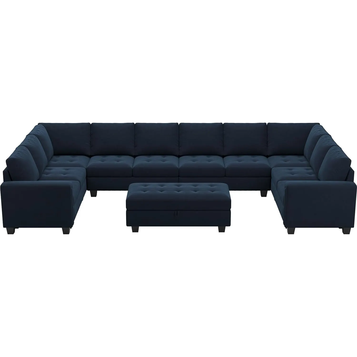 Sofa Chesterfield Sang Trọng Nút Tufted Di Chuyển tựa lưng Thấp Tiết Kiệm Không Gian Sofa Cho Phòng Khách Da Nhung Tất Cả Các Vật Liệu Berfa