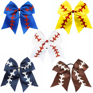 Elastici per Capelli con Fiocco per Bambini - Accessori per Capelli Artigianali in Poliestere a Tema <span class=keywords><strong>Calcio</strong></span> - Product Image 1