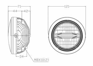 4.7 इंच हेड लाइट मोटरसाइकिल एक्सेसरीज 4.7 "एलईडी लाइट हेडलाइट उच्च गर्मी कम बीम और पोजीशन लाइट हेड लैंप - Product Image 4