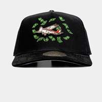 Nouvelle Arrivée Casquette de Baseball de Qualité à 5 Panneaux avec Broderie Dollar Latérale, Visière en Daim et Doublure en Satin Colorée, avec Épingle Métallique Plate