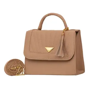 Bolso de Hombro para Mujer Fana, Diseño Cruzado, Decoración con Borlas, Asas para Maquillaje, 21.5x15.5x8.5cm, Estilo Moderno - Product Image 4