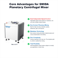 Mélangeur centrifuge planétaire sous vide sans contact SMIDA TMV-310TT 300 ml pour la dégazification d'adhésifs polyuréthanes