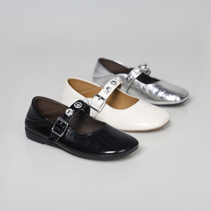 Bailarinas de cuero genuino para mujer de estilo Retro francés, zapatos de verano de suela blanda de tacón bajo, Correa Mary Jane con tachuelas - Product Image 6