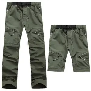 Jogger מכנסיים מטען zip off את ספורט הליכה אישית לוגו ניילון גברים בגדים קיץ 100% מזדמנים פוליאסטר מבוגרים דק