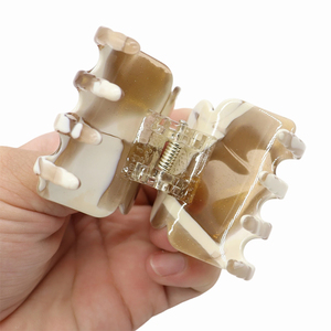 5厘米法式迷你醋酸纤维发夹 精致优雅鲨鱼夹 方形可爱发饰 - Product Image 3