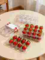 Contenants d'emballage empilables pour fraises, coquilles en PET résistantes aux chocs avec trous d'aération pour l'expédition longue distance