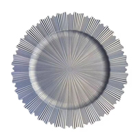 Assiettes de présentation en plastique réutilisables de luxe de 13 pouces, haute qualité, pour décoration de table de mariage et de fête, vente en gros