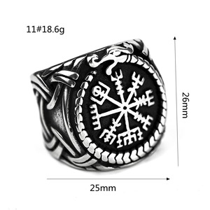 yunnique Nordic Viking Snowflake <b>Titanium</b> Steel <b>Ring</b> Men Hip Hop Style Gift Jewelry - Product Image 5