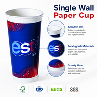 Vaso de Papel para Bebidas Calientes, Estilo Moderno y Elegante, Borde Liso, Clásico, Versátil, Profesional, para Cafetería, Taza de Café Artesanal