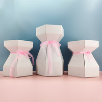 Vases pliables créatifs en carton pour fleurs, grand format, pour transport de bouquets, avec finition mate, vente en gros