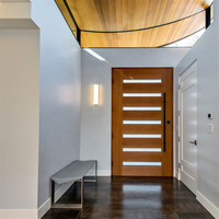 Inserts en verre pour porte d'entrée DAIYA avec design de portes françaises