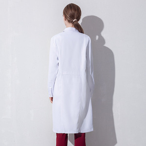 Cappotto <span class=keywords><strong>da</strong></span> laboratorio lungo sottile donna uomo cappotto bianco medico medico infermiera <span class=keywords><strong>abbigliamento</strong></span> <span class=keywords><strong>da</strong></span> <span class=keywords><strong>lavoro</strong></span> abito professionale su misura più leggero - Product Image 5