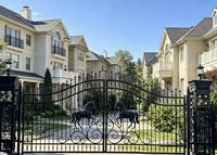 Puerta de Villa con Diseño de Caballo, Estilo Australiano, Tubo de Acero Galvanizado, Anti-UV, Resistente a la Oxidación, Duradera, Ecológica, para Exteriores, Tamaños Personalizados, Estilo Europeo