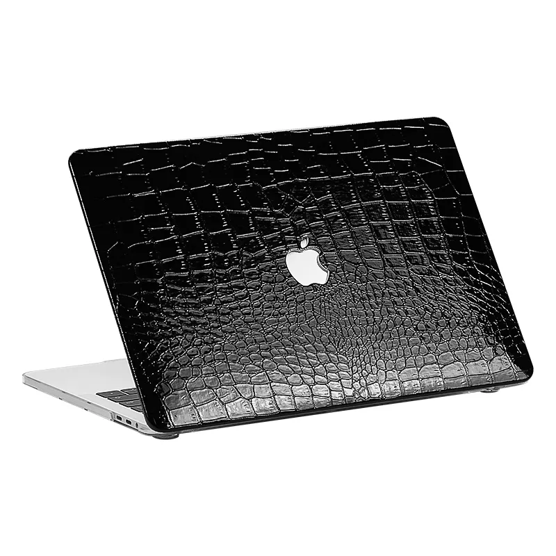 Pure Color Crocodile PU Leder Laptop-Tasche für Macbook Air 13.6 A2681 Pro 13 A2338 Laptop-Abdeckung