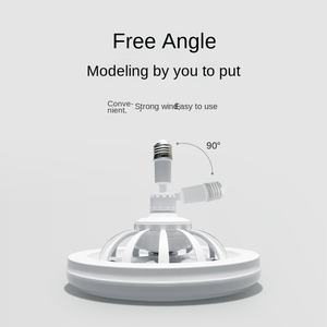 ใหม่รีโมทคอนโทรลมินิมอลส์พัดลมไฟฟ้า E27สกรูปากสามสีลดแสงแอลอีดีพัดลมใช้ในครัวเรือน - Product Image 6