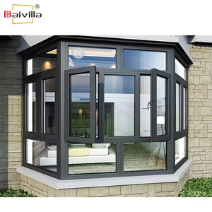 Nhà Máy bán hàng trực tiếp nhôm vườn kính cửa sổ Thiết kế nhôm bay và cửa sổ cung - Product Image 3