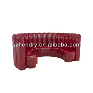 आधुनिक एल-आकार के पीले रंग के आकार के पीले रंग के चमड़े के असबाब के लिए बार लाउंज केटीवी नाइट क्लब रेस्तरां फर्नीचर - Product Image 4