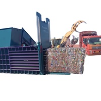Compacteur horizontal hydraulique sur mesure pour cartons usagés, fûts de peinture et canettes en aluminium, pour le recyclage des déchets