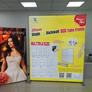 Custom Round SEG Light Box Silver Anodized Aluminum Extrusion Frame - Product Image 4
