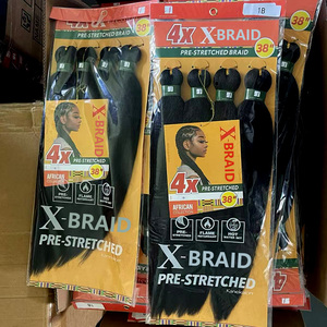 Vendita Calda: <span class=keywords><strong>Capelli</strong></span> Pre-Stirati 4X per Treccine Facili, Modellabili con Acqua Calda, 38 Pollici, <span class=keywords><strong>Afro</strong></span> Yaki Ombre, Estensioni per Treccine in Scatola - Product Image 4