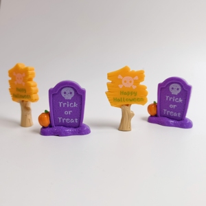100 pièces en gros de cabochons mignons à thème Halloween, motifs <span class=keywords><strong>pierre</strong></span> <span class=keywords><strong>tombale</strong></span> et panneau, <span class=keywords><strong>pour</strong></span> breloques de slime - Product Image 4