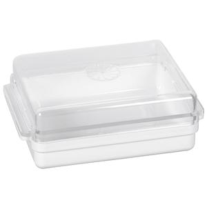 Butter Dish With Lid Clear Plastic Rectangle <b>Storage</b> <b>Container</b> For Kitchen Use - Product Image 1