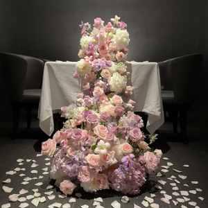 Set di Composizioni Floreali con Rose Rosse Artificiali a Fila Lunga per Matrimoni, San Valentino, Pasqua, Rose Eleganti di Lunga Durata - Product Image 4