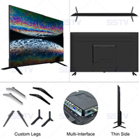 Televisor LED Inteligente de 65 Pulgadas 4K UHD de Fábrica OEM, Televisión de 65 Pulgadas con Alta Resolución y Retroiluminación de Calidad
