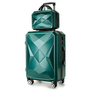Valise trolley texturée à effet diamant, 20 pouces, légère, avec serrure, unisexe, pour voyage - Product Image 3