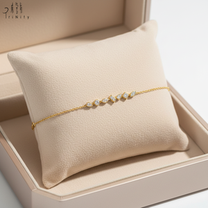 Newest Products Minimalist Irregular Handmade Exquisite <b>Bracelet</b> Jewelry 18K Solid Yellow <b>Gold</b> Real Natural Diamonds <b>Bracelet</b> - Product Image 4