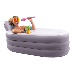 Baignoire de <span class=keywords><strong>spa</strong></span> d'intérieur et d'extérieur en plastique PVC pour adultes baignoire <span class=keywords><strong>gonflable</strong></span> portable pliable avec appui-tête - Product Image 1