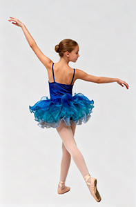 Vestido <span class=keywords><strong>de</strong></span> Ballet con Degradado Azul Anna Shi, Falda <span class=keywords><strong>de</strong></span> <span class=keywords><strong>Organza</strong></span> con Lentejuelas y Flores 3D, Disfraz <span class=keywords><strong>de</strong></span> Danza para Niñas - Product Image 2