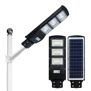 Lámpara LED Solar Integrada de Alta Luminosidad IP65 Impermeable para Exteriores, Precio al por Mayor, 60W 120W 180W, con Sensor, de Plástico - Product Image 1