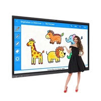 Écran de conférence Android 14 IPS 75 pouces, direct usine, double stylet, écran d'écriture, mise en miroir, tableau intelligent 4K pour le bureau