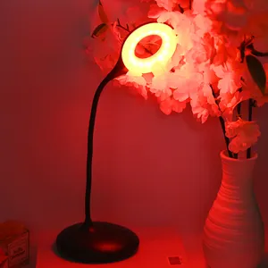 Lampu meja restoran LED tanpa kabel, sinar biru LED Modern dapat diisi ulang lampu samping tempat tidur lampu meja restoran