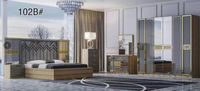 Prix d'usine 6 pièces MDF bois chambre Suite rangement personnalisable et armoire commode pour la maison hôtel ou villa