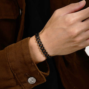 Non ternir étanche hommes Bracelet cubain fini mat en acier inoxydable fermoir magnétique cubain <span class=keywords><strong>gourmette</strong></span> Bracelet pour hommes femmes - Product Image 6