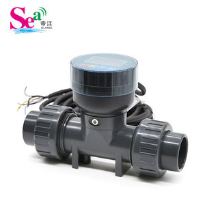 DIJIANG LCD Turbine Flowmeter 4-20mA Modbus Output PVC Water Flow Meter 100-3000L Flow Diesel Counter <b>Paddle</b> Wheel Flow Meter - Product Image 2