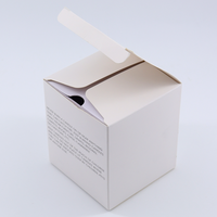 Boîte d'Emballage en Papier Grande et Blanche Mat de Haute Qualité pour Pots à Bougies, Direct Usine, avec Logo
