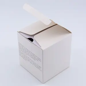 Caja de papel de embalaje con logo, frascos de vela grandes, color blanco mate, alta calidad, directo de fábrica