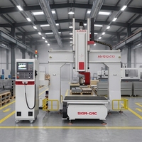 Fresadora CNC de 5 Ejes 1212 1224 para Tallado de Espuma, Router CNC ATC para Esculturas de EVA, Madera, Espuma, Fibra de Carbono y Fabricación de Moldes