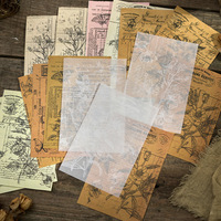 30 feuilles de papier rétro pour journal créatif, matériel décoratif classique pour scrapbooking, kit esthétique de collage