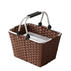 Petits paniers tissés pliables mignons de panier de pique-nique en plastique pour le stockage pour des pique-niques - Product Image 2