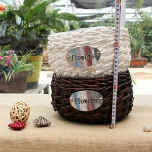 Rattan 5cm appeso pentola recinzione fotografia fiore Eritrea porta cesti realizzati bianco all'ingrosso tessuto a mano cesti - Product Image 5