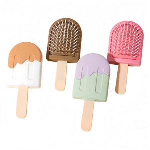 Cepillo de Pelo Portátil Mini con Cojín de Aire, Diseño Encantador de Helado, Peine Masajeador de Cuero Cabelludo, Herramienta Compacta <span class=keywords><strong>para</strong></span> Peinar el Cabello de Uso Diario - Product Image 3